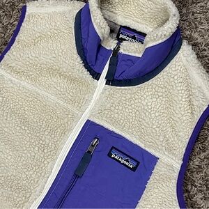 Patagonia Women’s Retro-X Classic Vest Natural W/ Purple Size: M